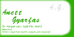 anett gyarfas business card